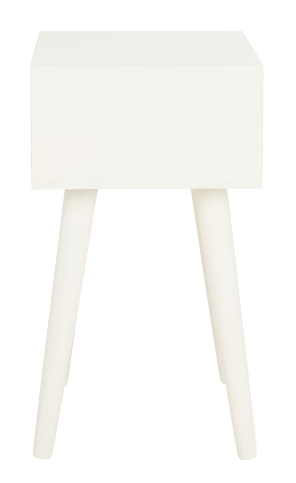Lyle Accent Table - Scandinavian-Inspired Pine Wood Design in Vintage White for Stylish Interiors