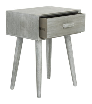Lyle Accent Table - Scandinavian-Inspired Pine Wood Design in Vintage White for Stylish Interiors