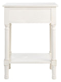 Peyton 1 Drawer Accent Table  Distressed White Wood ACC5704A