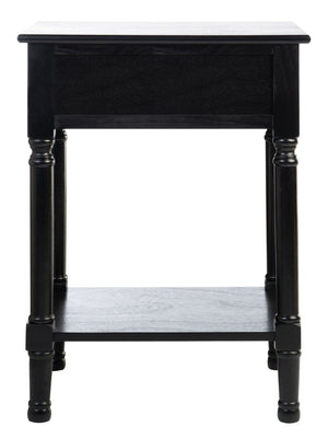 Peyton 1 Drawer Accent Table  Black Wood ACC5704B