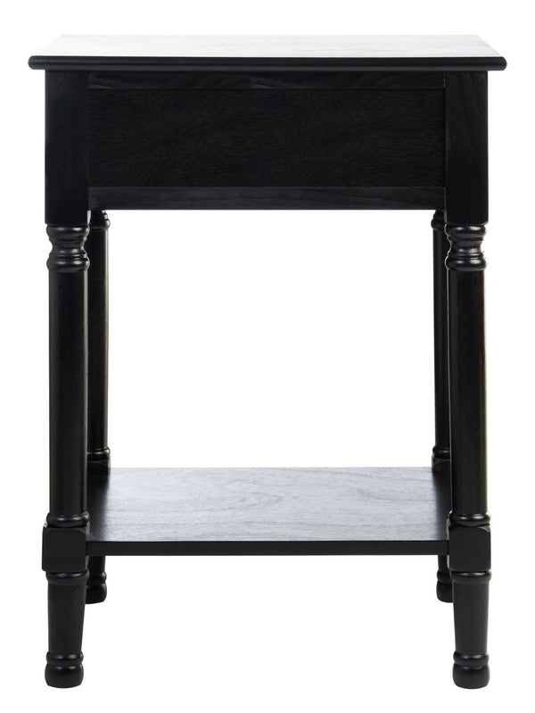 Peyton 1 Drawer Accent Table  Black Wood ACC5704B