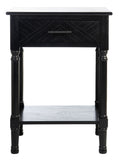 Peyton 1 Drawer Accent Table  Black Wood ACC5704B