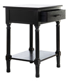 Peyton 1 Drawer Accent Table  Black Wood ACC5704B