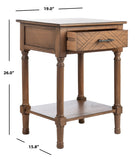 Peyton 1 Drawer Accent Table  Brown Wood ACC5704C