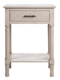 Peyton 1 Drawer Accent Table  Greige Wood ACC5704D