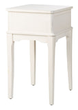 Opal 1Drw Accent Table Distressed White Wood ACC5719A