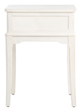 Opal 1Drw Accent Table Distressed White Wood ACC5719A