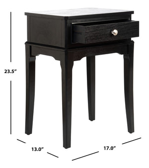 Opal 1Drw Accent Table Black Wood ACC5719B