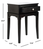 Opal 1Drw Accent Table Black Wood ACC5719B