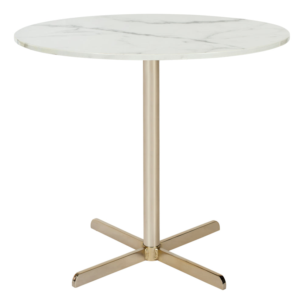 Winnie Contemporary Round Side Table with Brass Accents – Elevate Your Living Room Style Today!
