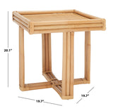 Safavieh Juri Square Accent Table Natural Jawit And Webbing ACC6501A