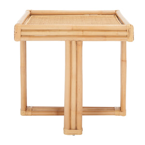 Safavieh Juri Square Accent Table Natural Jawit And Webbing ACC6501A