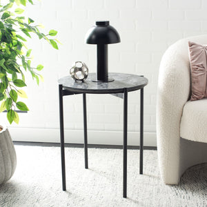 Safavieh Pratt Round Side Table Black Metal ACC9001A