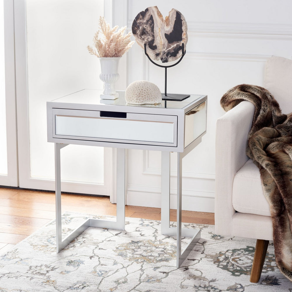 Safavieh Lilo 1 Drawer Mirrored Accent Table ACC9700A