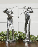 Uttermost Practice Shot Metallic Statues - Set of 2