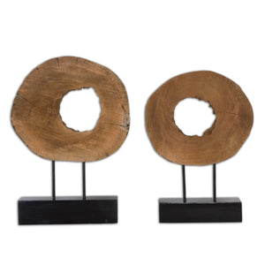 Uttermost Ashlea Wooden Sculptures Set of 2