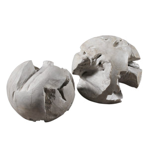 Uttermost Ermanno Teak Balls Set of 2