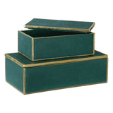 Uttermost Karis Emerald Green Boxes Set of 2