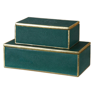 Uttermost Karis Emerald Green Boxes Set of 2