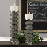 Uttermost Karun Concrete Candleholders Set of 2