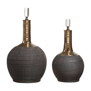 Uttermost Arnav Matte Black Bottles - Set of 2