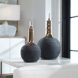 Uttermost Arnav Matte Black Bottles - Set of 2