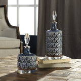 Uttermost Varuna Cobalt Blue Bottles Set of 2