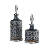 Uttermost Varuna Cobalt Blue Bottles Set of 2