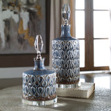 Uttermost Varuna Cobalt Blue Bottles Set of 2