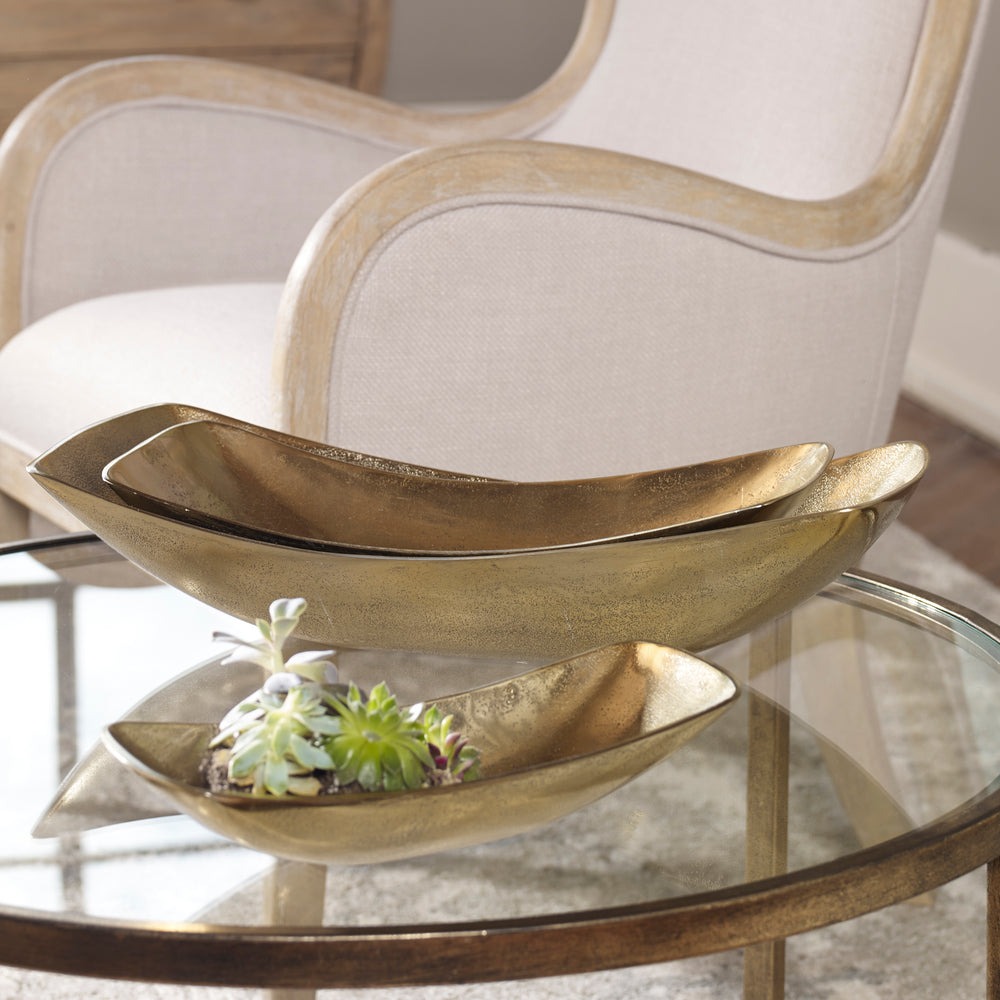 Uttermost Anas Antique Brass Bowls Set of 3