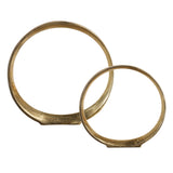 Uttermost Jimena Gold Ring Sculptures Set of 2