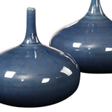 Uttermost Zayan Blue Vases - Set of 2