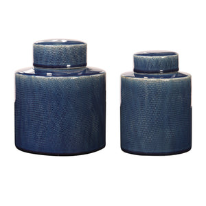 Uttermost Saniya Blue Containers - Set of 2
