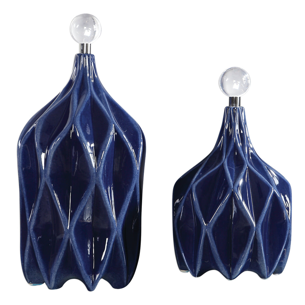 Uttermost Klara Geometric Bottles - Set of 2