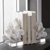 Uttermost Charbel White Bookends - Set of 2