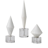 Uttermost Alize White Stone Sculptures Set of 3