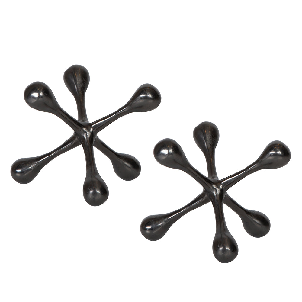 Uttermost Harlan Black Nickel Objects - Set of 2