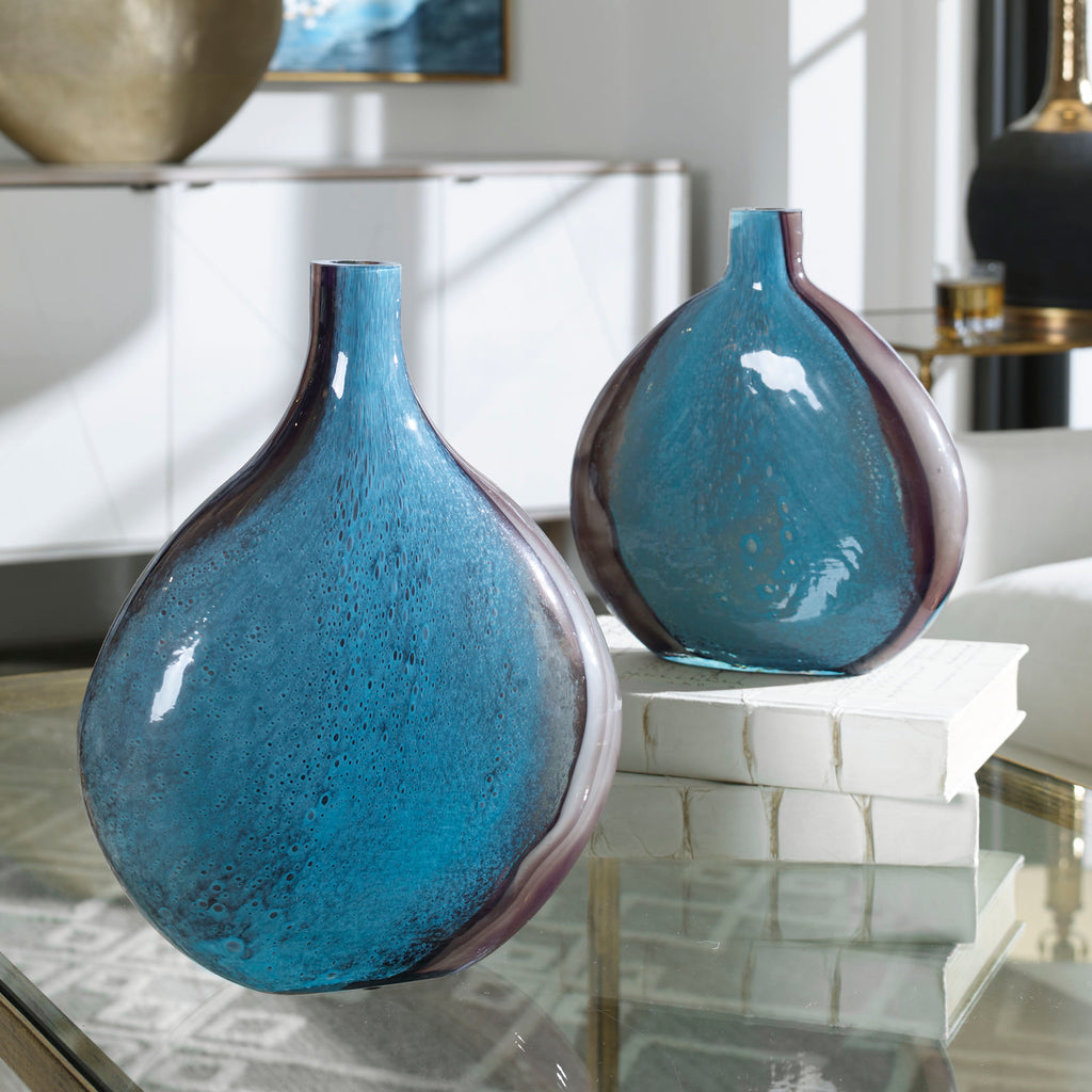 Uttermost Adrie Art Glass Vases - Set of 2