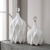 Uttermost Klara White Bottles - Set of 2