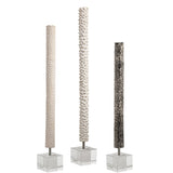 Makira Cylindrical Sculptures - Set of 3