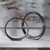 Uttermost Orbits Black Ring Sculptures - Set of 2