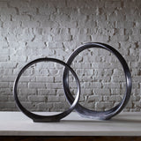 Uttermost Orbits Black Ring Sculptures - Set of 2