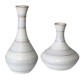 Potter Fluted Striped Vases - Set of 2