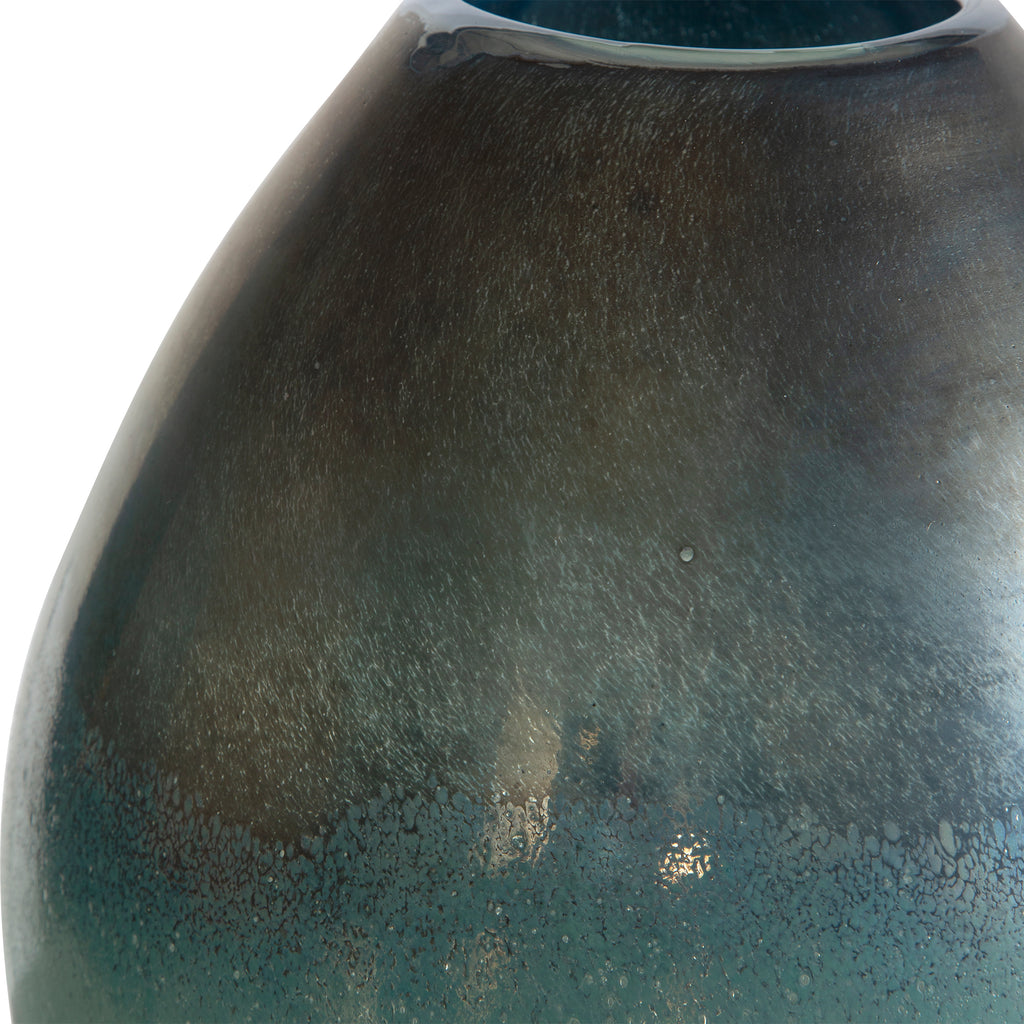 Uttermost Rian Aqua Bronze Vases - Set of 2