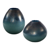 Rian Aqua Bronze Vases - Set of 2
