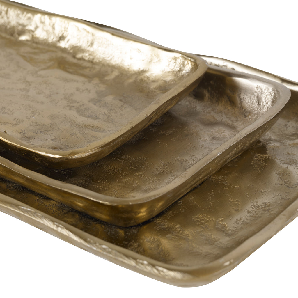 Uttermost Artisan Antique Gold Trays - Set of 3