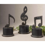 Uttermost Music Notes Metal Figurines - Set of 3