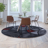 English Elm EE2150 Contemporary Low Pile Rug Lava EEV-15317