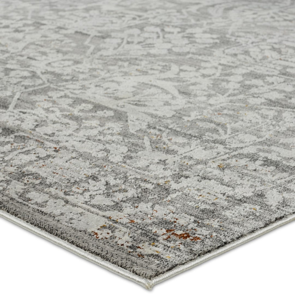 Jaipur Living Acadia Elvira ACD08 Power Loomed 100% Polypropylene Floral Area Rug Gray 100% Polypropylene RUG155527
