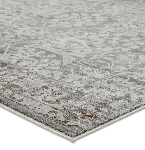 Jaipur Living Acadia Elvira ACD08 Power Loomed 100% Polypropylene Floral Area Rug Gray 100% Polypropylene RUG155527